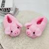 Розовые тапочки Holy Pig, домашняя обувь для пар, женские пушистые шлепанцы, меховые шлепанцы, кавайная домашняя обувь, женские милые плюшевые тапочки Piggy