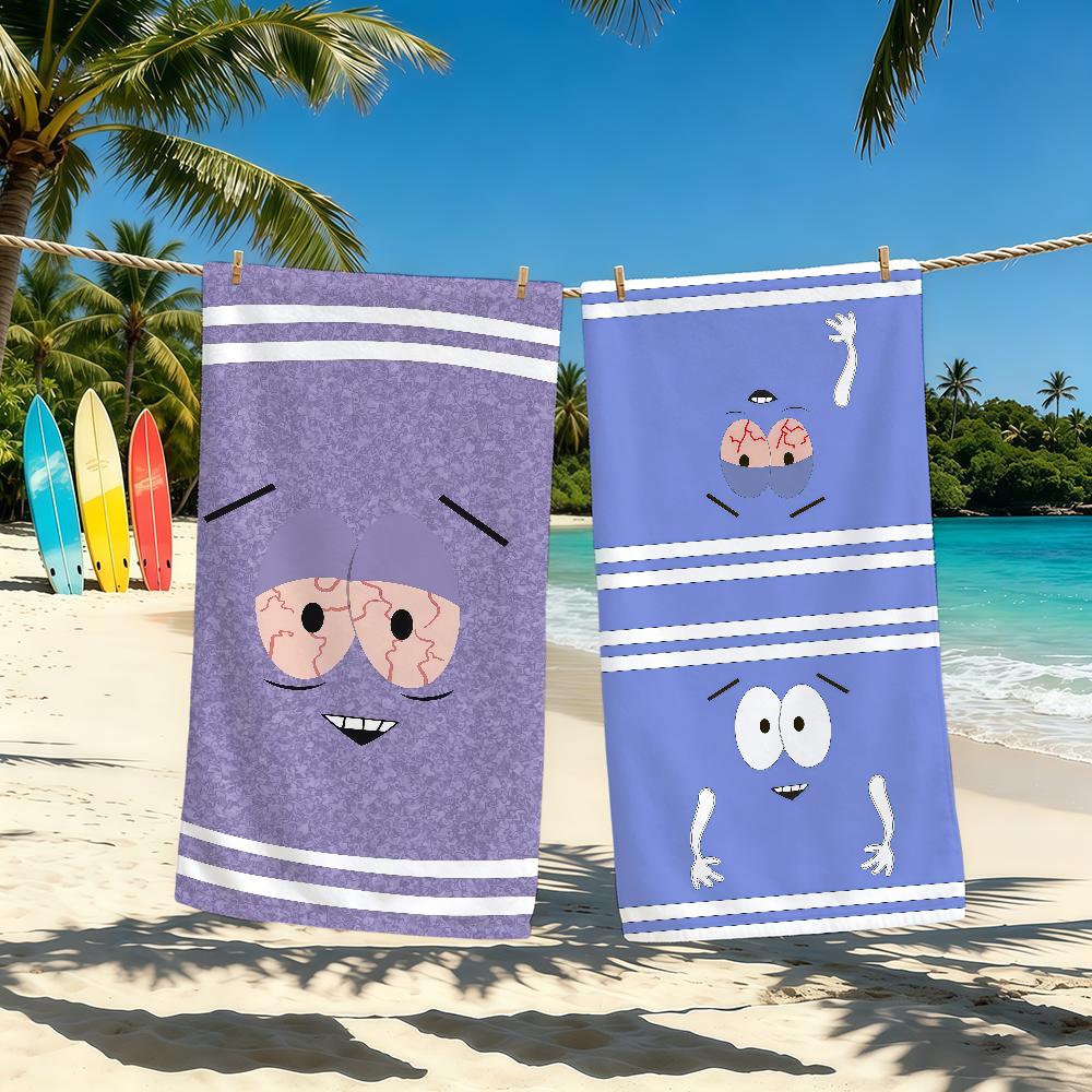Мультяшное полотенце T-Towelie для кемпинга, пляжа, супервпитывающее, быстросохнущее, летнее