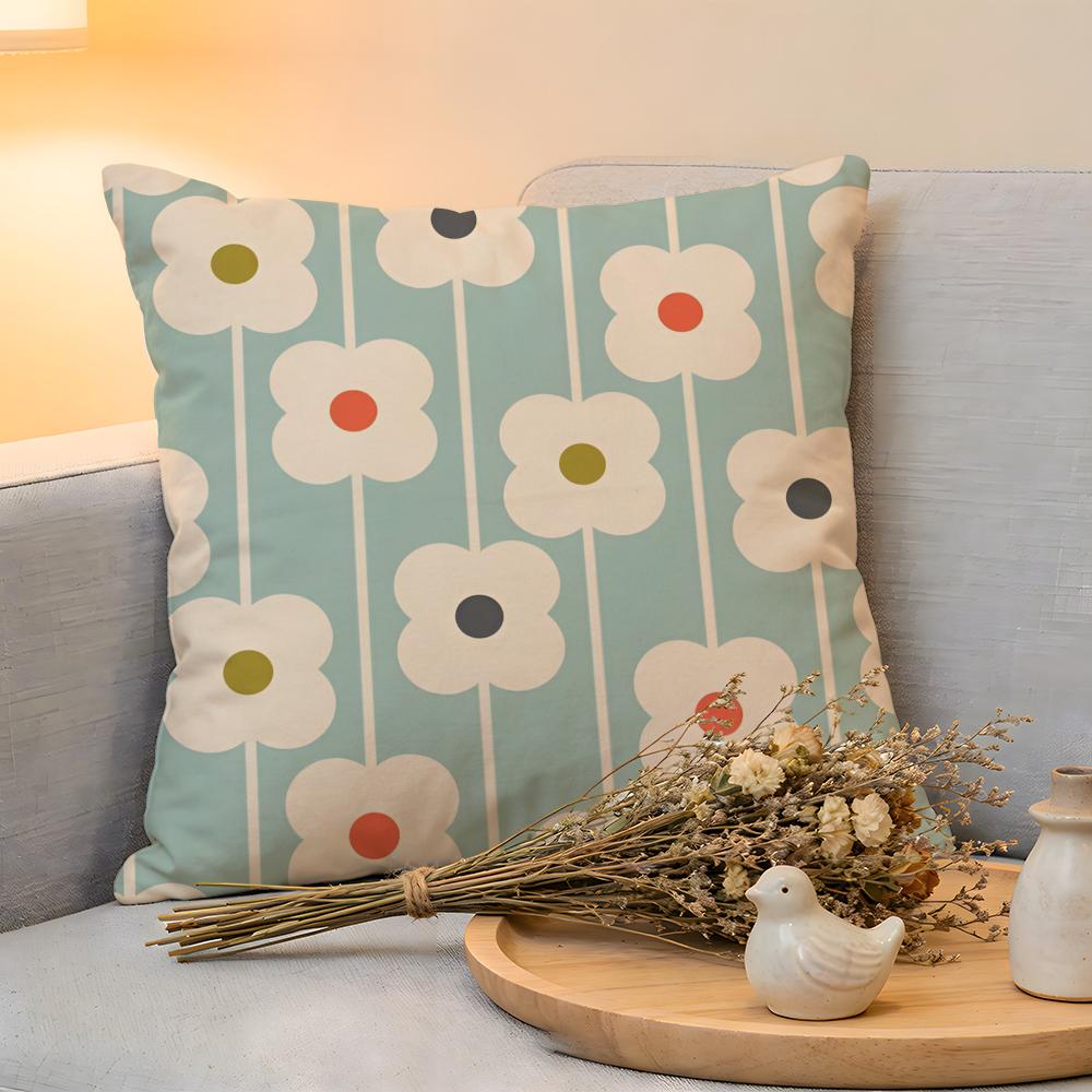 Cushion Cover Linen SkinFriendly Soft Decorative Case for Sofa Home Decor Fashion Art OOrla Kiely Flower Pillow cover