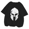 Spartan 100% Cotton T-shirts Men Summer Comic Funny T-shirt Harajuku Streetwear Tops Oversized Black Man Clothing