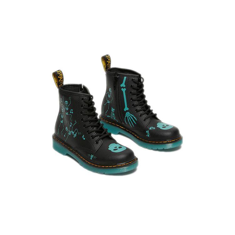 Dr. Martens 1460 Повседневные ботинки с принтом черепа Прочные ботинки Детские ботинки Черный Синий 27077001