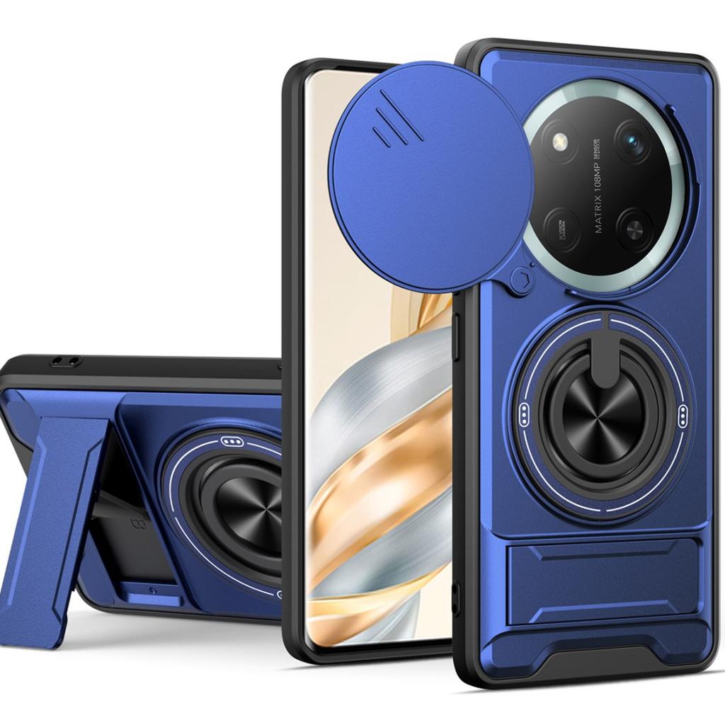 Защитный чехол для Honor X9C, противоударный, с магнитом, с защитой объектива на выдвижной крышке, чехол для телефона для Honor X9C 5G, Coque Fundas, с кольцом