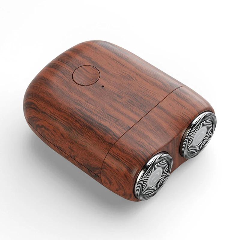 Trendy Colorful Electric Shaver Double Floating Head Mini Beard Knife For Men Portable Travel Cordless Face Body Razor Trimmer