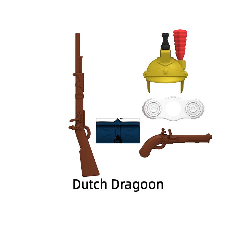 Набор Строительных Блоков MOC Кирпичи Набор Подарки Игрушки: Швейцарский Гренадер N009, Голландский Драгун N010, Испанский Кирасир N011, Итальянская Легкая Пехота N012