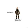 1/64 Firefighter Figures Diorama Action Realistic Tiny People Model for Micro Landscapes