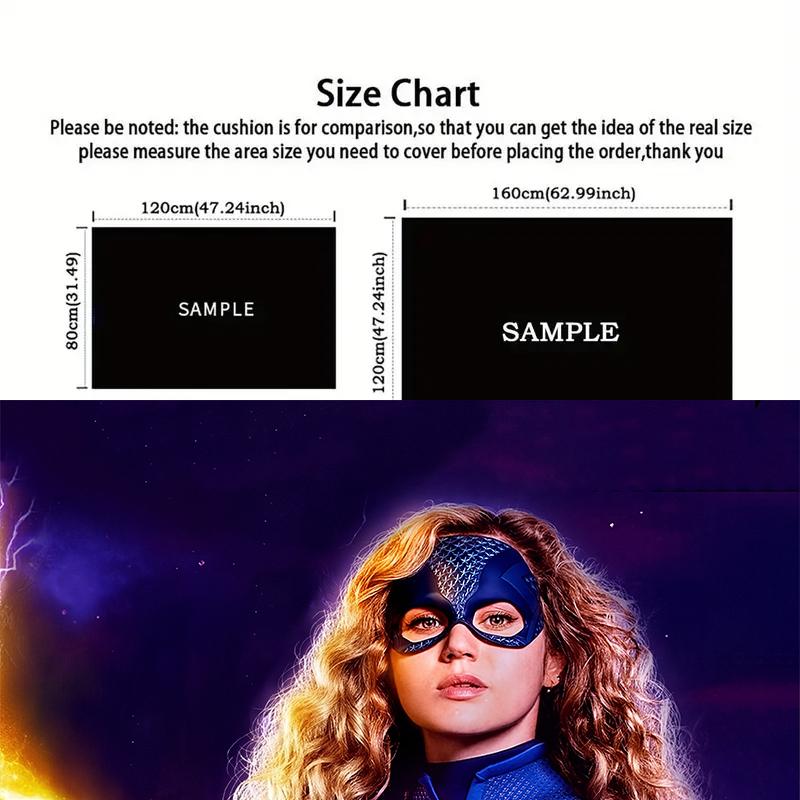 Квадратный ковер Stargirl, нескользящий коврик для пола для дома, гостиной, идеальный подарок для фанатов.chl