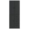 Cabinet Set 2 pcs Black Particleboard