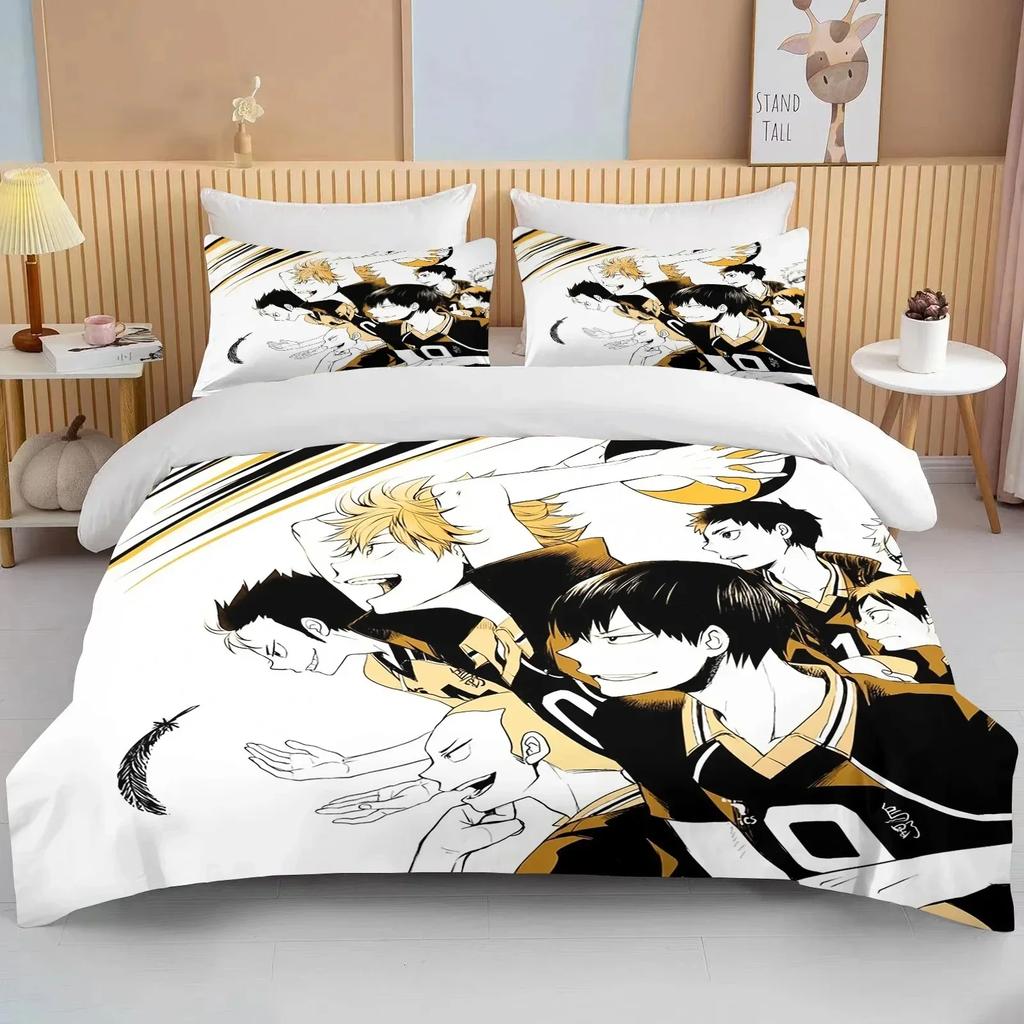 Одеяло Новые 3D Комплекты Постельного Белья Haikyuu Мультяшное Одеяло Постель Аниме Наволочки Комплекты Постельного Белья для Взрослых и Детей Домашний Текстиль