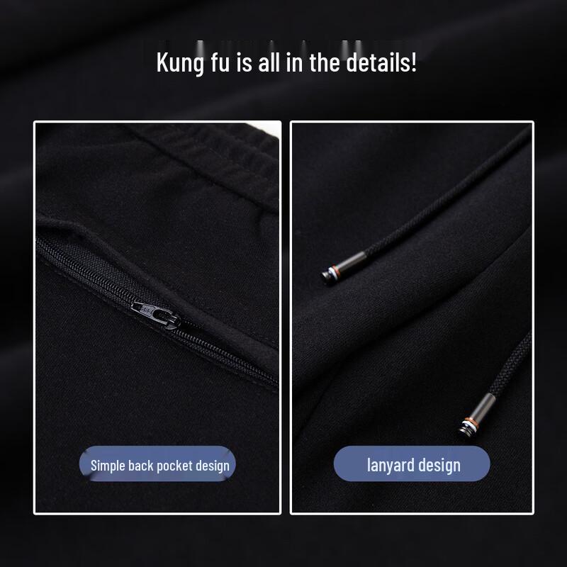 LUOZI Мужские повседневные брюки из плотной шерстяной смеси прямого кроя