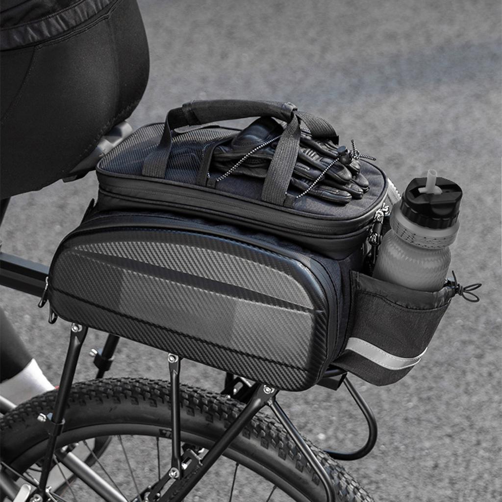 Велосипедные седельные сумки задний багажник для горной езды путешествий велосипедный багажник седельная сумка перевозчик с отражателем черный 31 л