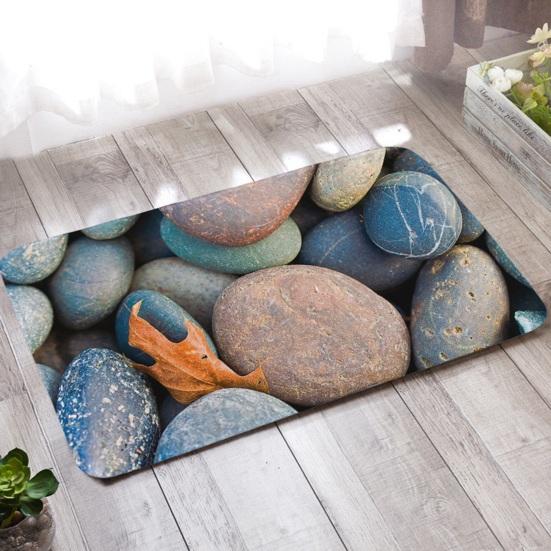 3D Оптическая Иллюзия Коврик для Ванной Нескользящий Коврик для Ванной с Рисунком Гальки Быстросохнущий Абсорбирующий Напольный Коврик для Ванной Ванны Душа Раковины