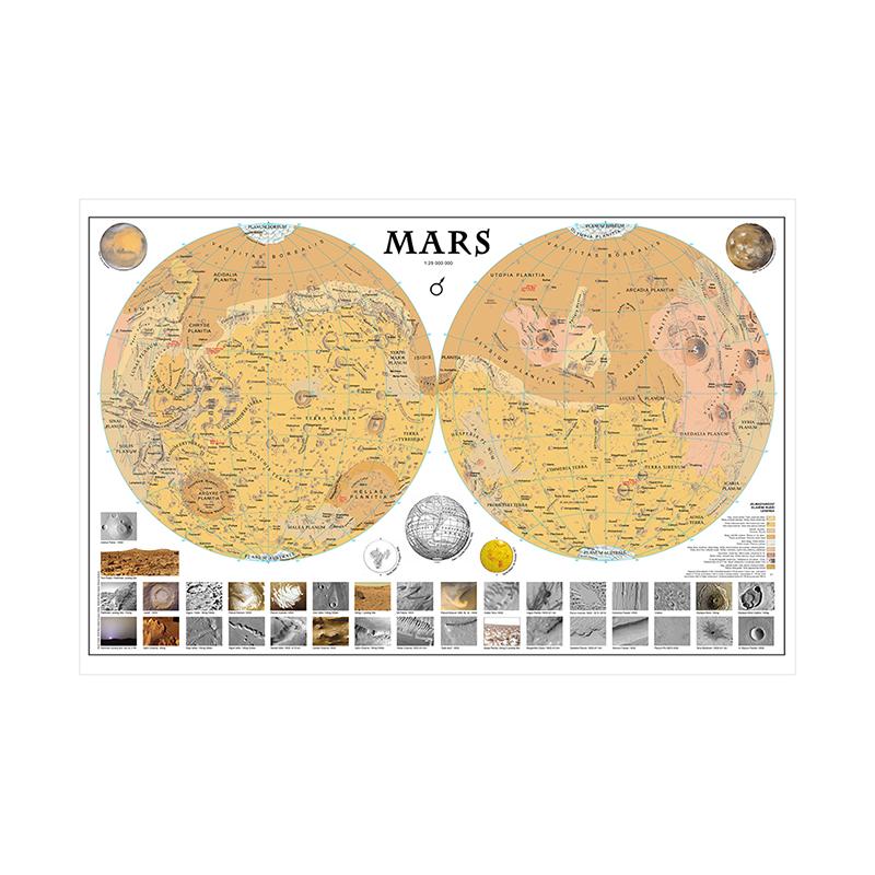 Декоративный постер Солнечной системы-Тема Луны/Марса Живопись Настенное искусство Картина Живопись Растения Постеры Домашний декор Путешествия,Образовательный инструмент