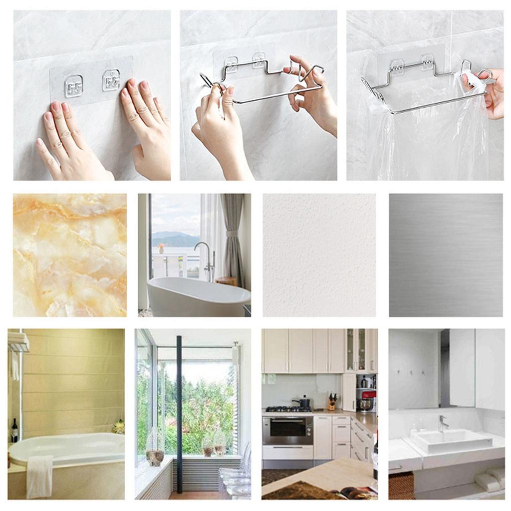 Подвесная стойка для хранения мусорных мешков Многофункциональная вешалка для мусорных мешков из нержавеющей стали