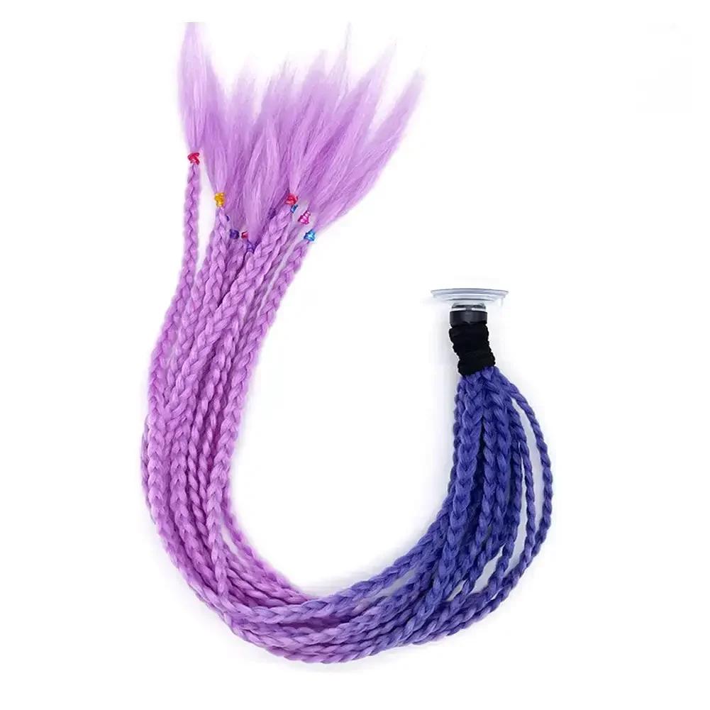 Дреды для шлема, косички для мотоцикла, грязная косичка, градиентная синтетическая косичка с присоской