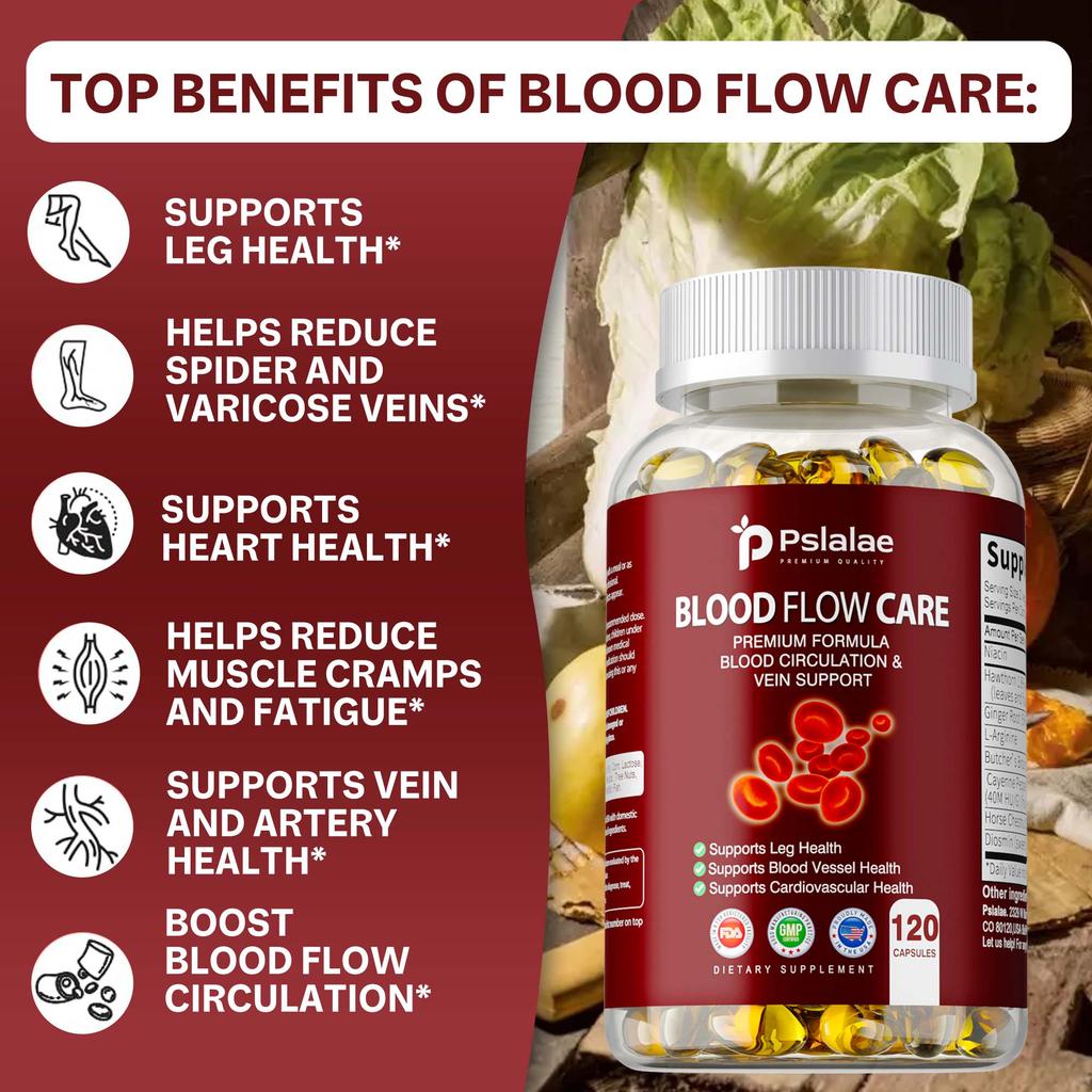 Pslalae - Hawthorn Extract, L-Arginine, and Ginger Root - Leg Health and Cardiovascular Health