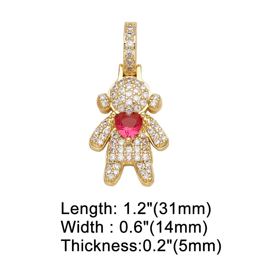 FLOLA Cute Boy and Girl Figure Necklaces for Women Gold Plated Chain DIY Family Member Necklaces Handmade Jewelry nkez13