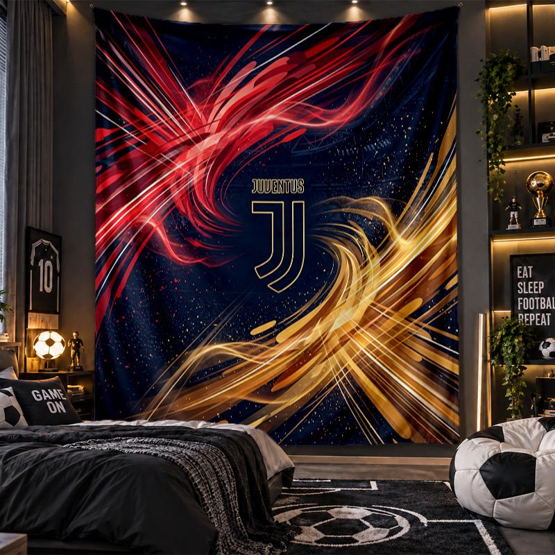 Wall Hanging Tapestry Juventus FC Print Cloth for Living Room Bedroom Home Decor