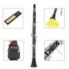 Clarinet ABS 17 Key bB Flat Soprano Binocular Clarinet with Cleaning Cloth Gloves Reeds Screwdriver
