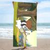 We Bare Bears Print Beach Towel, Large Soft Quick Dry Towel for Beach Camping Swimming