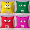 Милая Забавная Арт M-M&M'S Наволочка Плюшевая Ткань Мягкая Двусторонняя Печать Диван Теплая Зимняя Дом Детский Подарок Наволочка