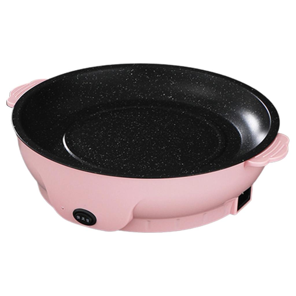 Mini Electric Grill Pan Non Stick BBQ Griddle for Home Use with Adjustable Temperature Control