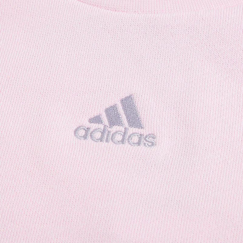 adidas Толстовки Женские Розовые С Круглым Вырезом Средней Посадки Обычные IC0812