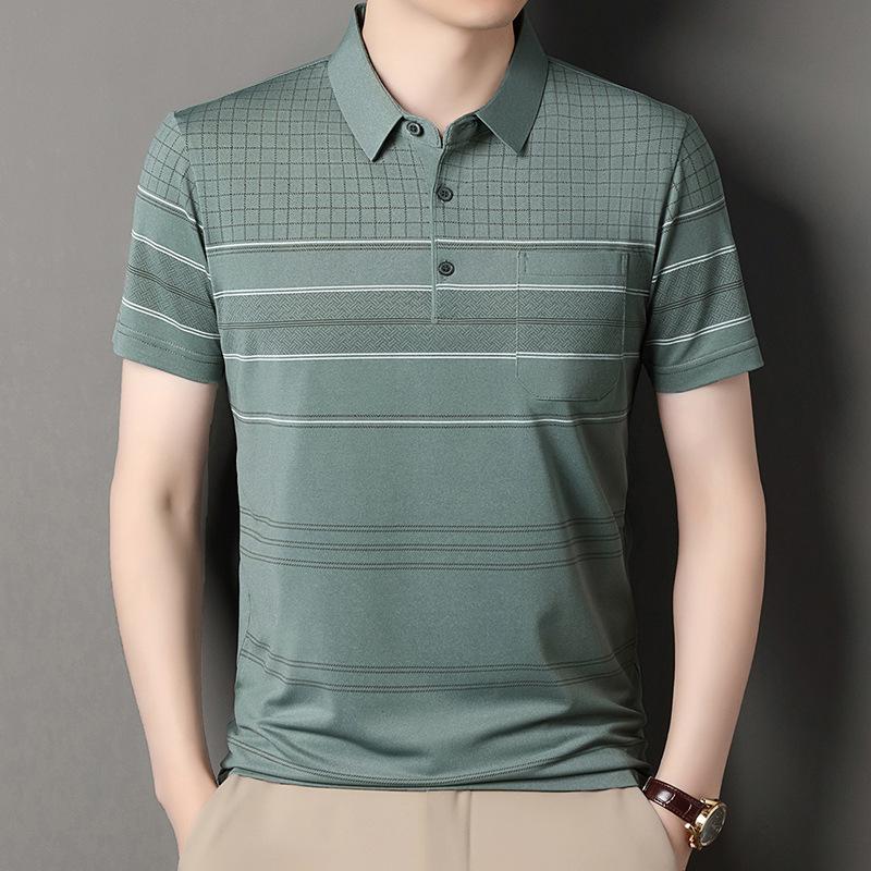 Футболка с креативным принтом, влагоотводящая, свободная, с коротким рукавом, мужская, поло
