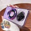 Magic7lite Luxury Glitter Plating Holder Silicone Case For Huawei Honor Magic 7 5 6 Magic6 Magic7 Lite X9c X9b X9a Stand Cover