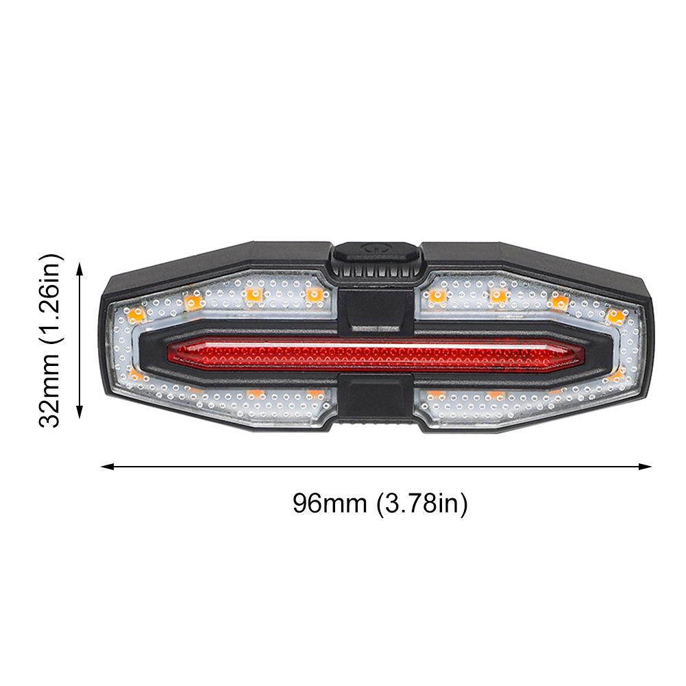 1-5Pcs Bike Tail Light Rechargeable Cycling Back Light with Turn Signals Wireless Remote Control Warning Cycling Light for Night