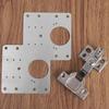 20Pcs Cabinet Hinge Repair Plate Kit Stainless Steel Door Hinge Mounting Plate With Holes For Home Kitchen Cupboard Furniture