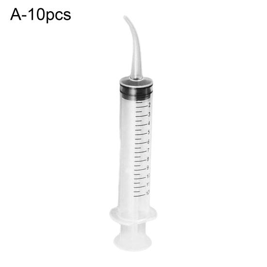 Yousheng 10 шт. 12 мл одноразовый стоматологический шприц прозрачный изогнутый шприц инструмент для промывания зубов инструмент для извлечения стоматологической ирригационной жидкости уход за зубами