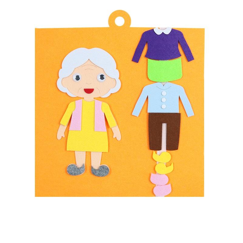 Быстрая смена одежды, сделай сам, для детей, игрушки из фетра, развивающие головоломки Монтессори, детские игрушки для раннего образования, детский сад