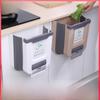 Wall-Mounted Folding Trash Can: Door-Hanging Waste Bin for Kitchen, Car & Home