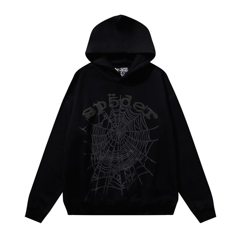 Mens Oversized Hoodie With Foil-Printed 55555 Letter Graphic Streetwear Cotton Fleece Sweatshirt Winter
