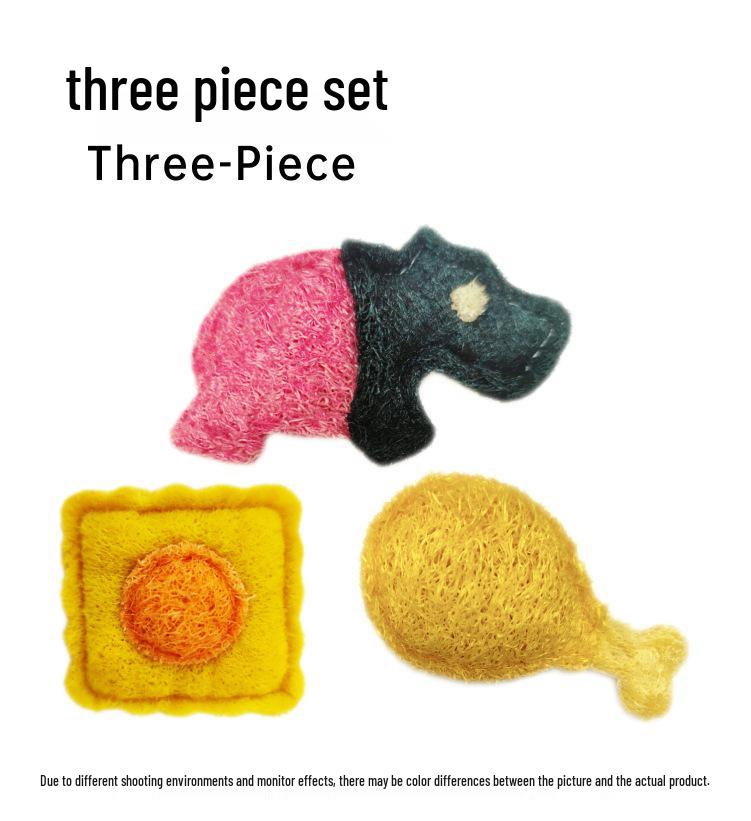 Luffa Cat Toy - Self-Enticing, Bite-Resistant, Molar Teeth Cleaner & Decompression Cat Teaser Stick