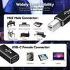 Адаптер USB Type-C (мама) на USB-B (папа) USB 2.0 Адаптер для принтера, пианино, клавиатуры, факса, сканера, MIDI-интерфейса