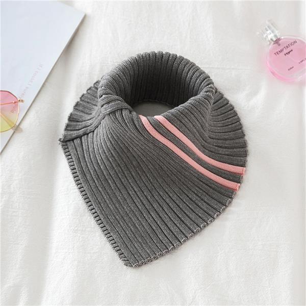 Hooded Scarf for Women In Winter Fashionable and Versatile Warm and Elastic Knitted Fake Neck Cover