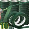 1/5/10 Rolls Green Self-Adhesive Bouquet Floral Wrapping Paper Tape for DIY Flowers, Wedding Party Decor and Florist