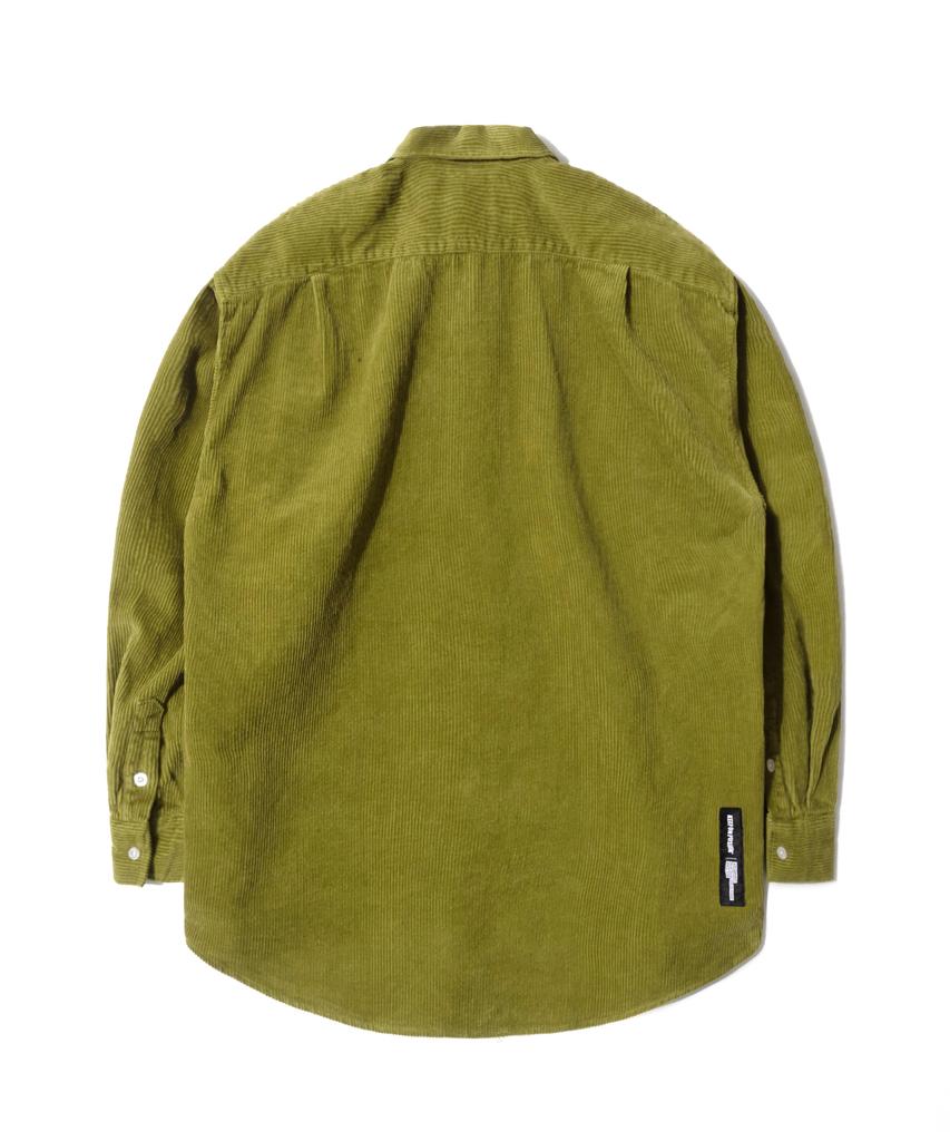 QT8 GARMENTS Tl Corduroy Oversize Shirt (Olive)