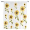 Акварельные подсолнухи Белые прозрачные шторы для украшения гостиной Оконные шторы для кухни Тюлевые вуалевые органзовые шторы