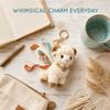 Chinese Style Plush Doll Keychain Mini Cartoon Keychain Creative Sheep Pendant  for Backpack
