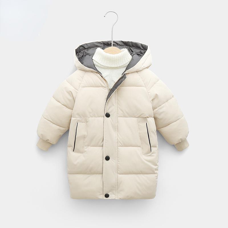 Fashion Children's Down Jacket Winter Solid Color Coat Baby Cotton Padded Coat