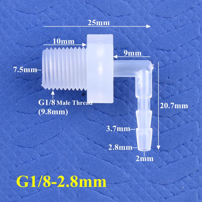 10 шт. PP Pagoda угловой соединитель G1/8 1/4" 3/8" 1/2" 3/4" наружная резьба до 2,8~19,5 мм адаптер для аквариума воздушный насос шланговое соединение садовый водопровод соединение