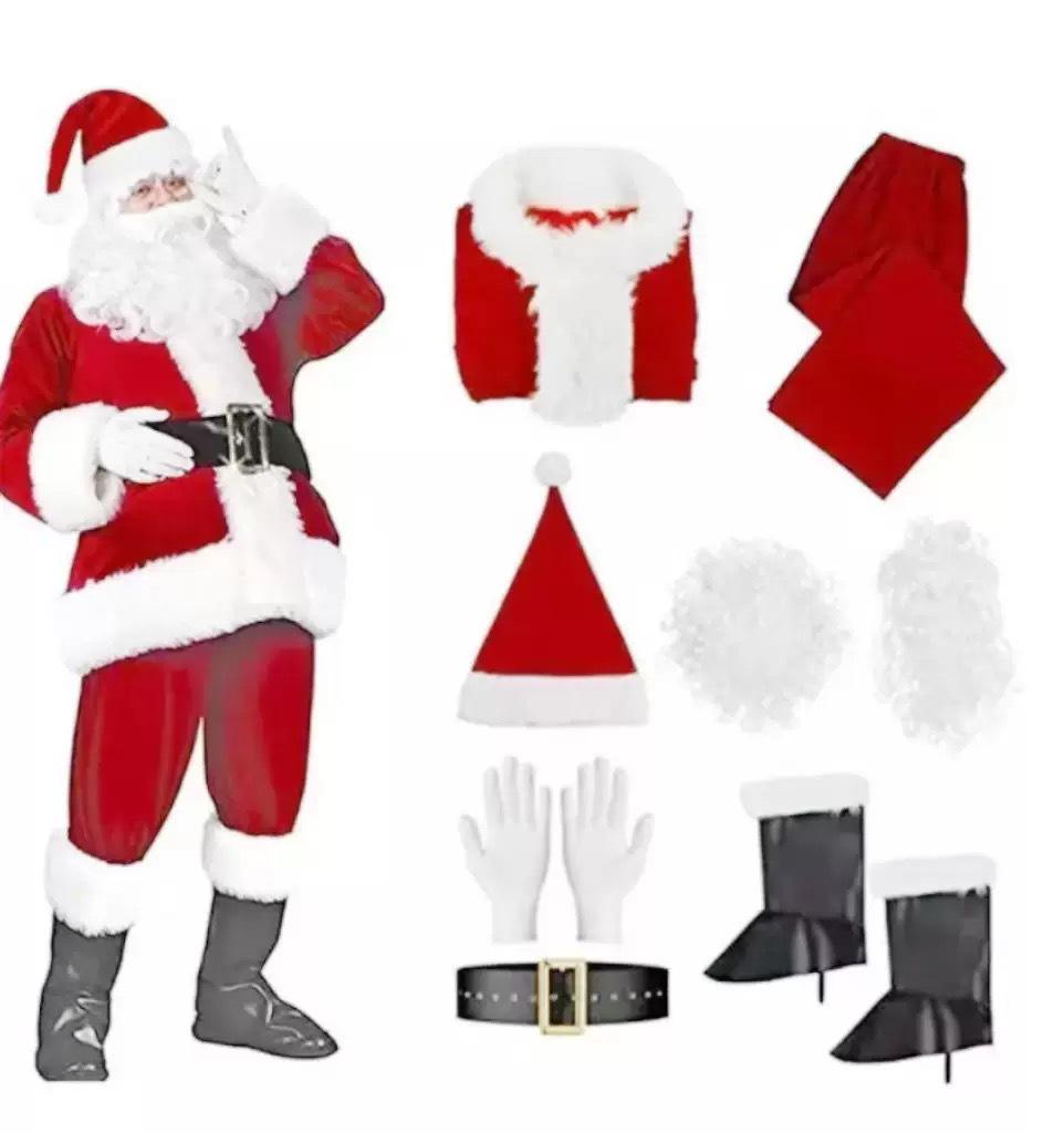 Santa Claus Plus Size Extra Thick Christmas Costume - Classic Style