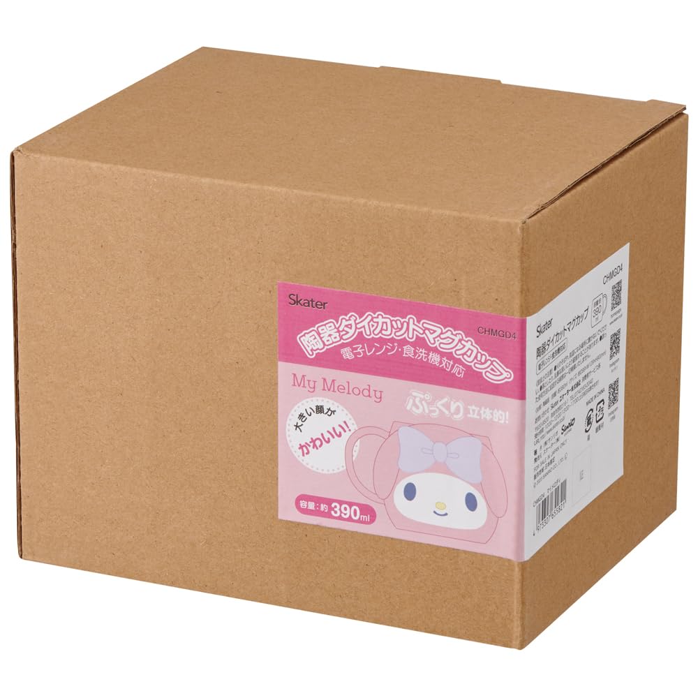 Керамическая кружка Skater, 390 мл, вырубная, My Melody, Sanrio, CHMGD4-A