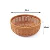 Handwoven Round Woven Basket for Fruit Bread Egg Storage Multi-purpose Organizer for Kitchen Dining Entryway Bathroom Home Decor