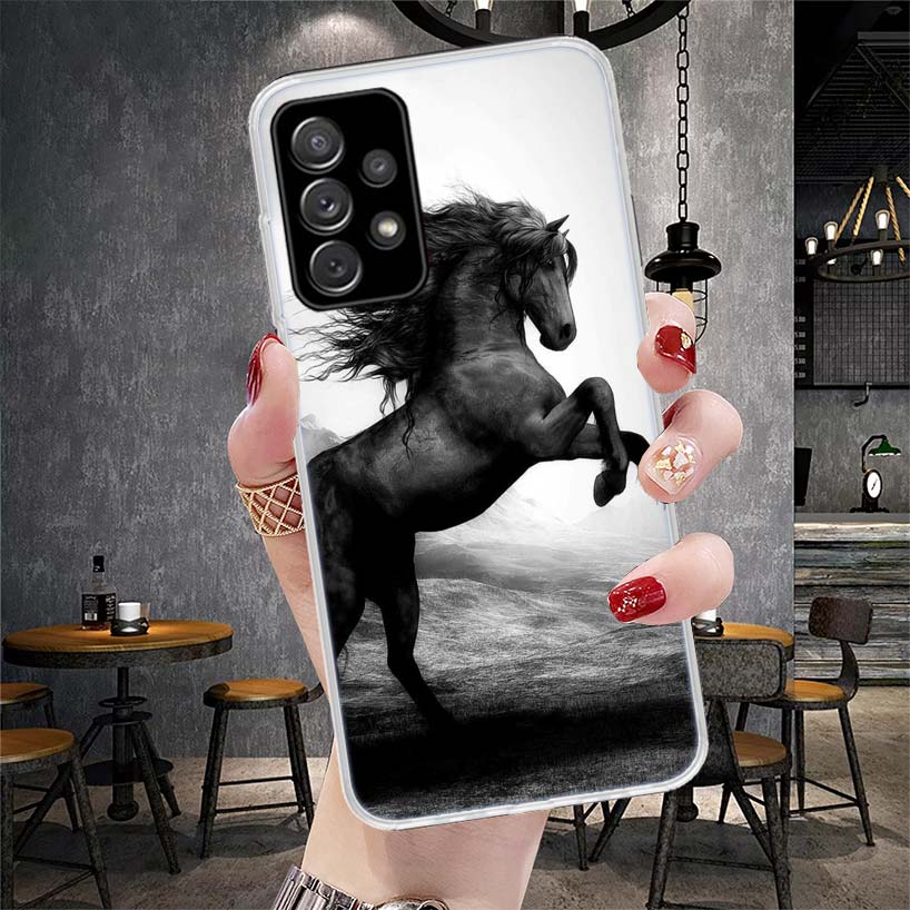 Чехол для телефона Samsung Galaxy S22 S23 S24 S25 Edge S26 Ultra S20 FE S21 Plus + Fundas Coque Ga с изображением скачущей лошади, большая красота, мягкий
