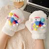 Fluffy Plush Gloves Warm Mitten Gloves Cute Winter Gloves  for Women