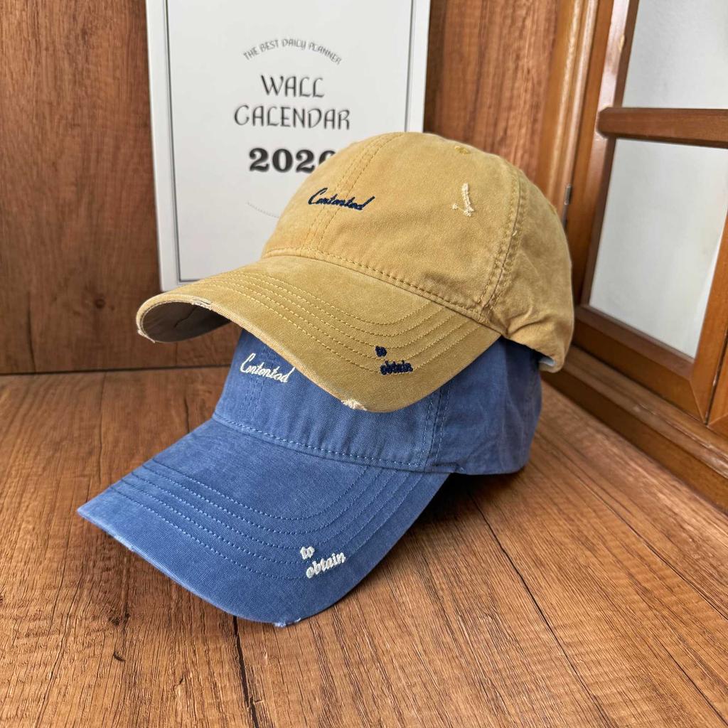 New simple washed cap spring and autumn embroidery soft top baseball cap men's and women's sun hat