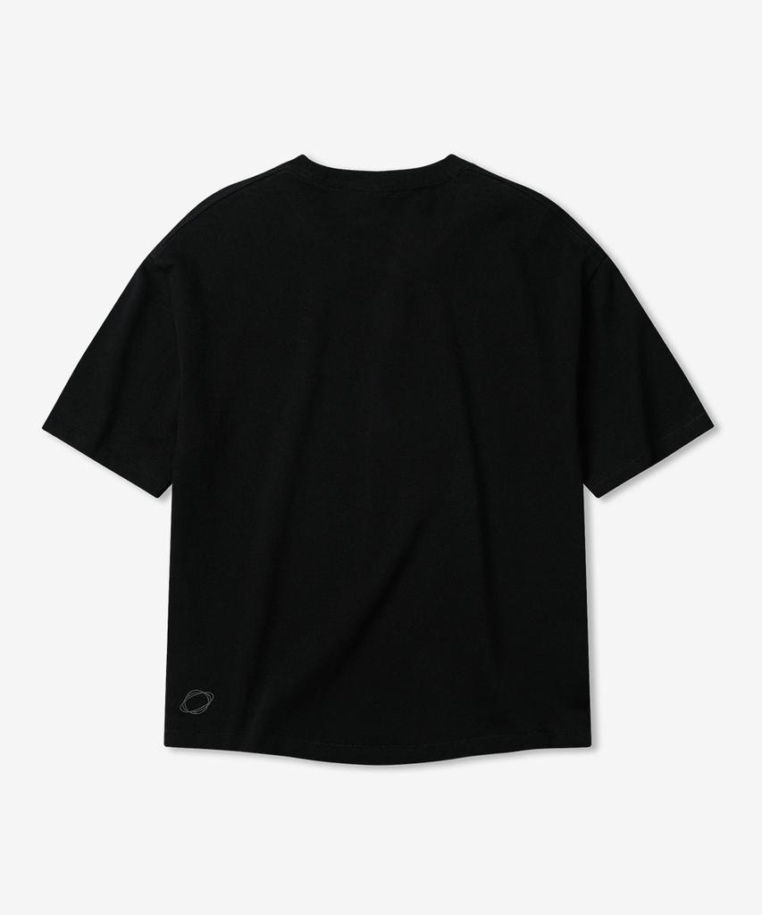 NOT ONLY FOR TODAY Yarr Crop Short Sleeve T-Shirt [Black]